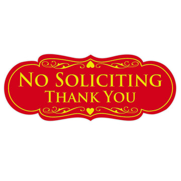 Designer NO SOLICITING Thank You Sign